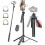 Treppiede per telefono in alluminio da 71" con luci LED e telecomando Bluetooth 1