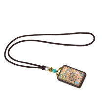 Lightweight Ebony Wood Pendant Necklace Neck Jewellery for-F