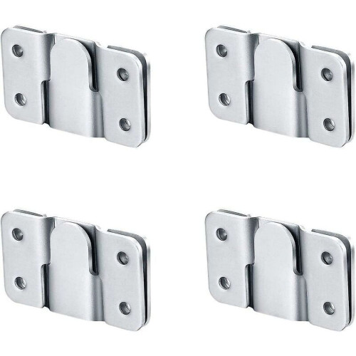 Vægbeslag i rustfrit stål med Z-Lock-lås, 4 stk.