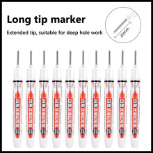 Carpenter markerpennen met lange punt, 4 kleuren, 3 ml, geschikt voor diverse ondergronden.