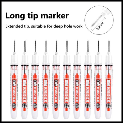 Langspids Carpenter tuschpenne, 4 farver, 3 ml, multioverflade