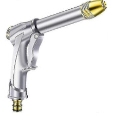 Garden Hose Nozzle, High Pressure Car Washer With Adjustable Nozzle Heavy Duty Metal Garden Sprayer For C