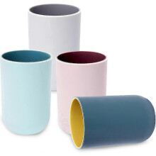 4Pcs Toothbrush Holder, 330ml Plastic Cups Reusable Dishwasher Safe Tumbler Bathroom Organiser Storage For Toothpaste