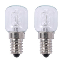 2x E14 High Temperature Bulb 500 Degrees 25W Halogen Bubble Oven Bulb E14 250V 25W Quartz Bulb