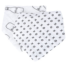 Haklappar i bomull – mjukt absorberande triangelmönster, 2-pack