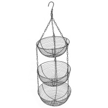 Hanging Produce Basket Hanging Basket for Fruit for Restaurant Use Breathable Design 29X29X84CM 1Set