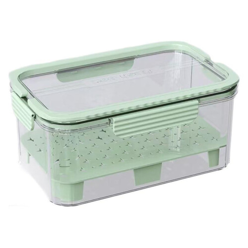 Fiambrera rectangular grande transparente para bento – 1 unidad