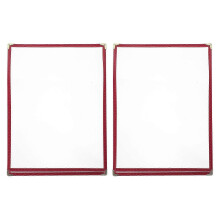 2Pcs Restaurant Menu Cover Price List Paper Insert Transparent Cookbook Holder