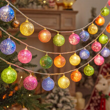 Globo de Natal com 10 LEDs, 2 metros, à prova d'água, para ambientes internos.