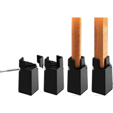 Adjustable Furniture Risers 10 cm with Screw Clamp, 4 Inch Bed Leg Riser, Table, Sofa, Desk, Heavy Duty Furniture Riser for 0.8 to 1.6 Inch Chair Legs