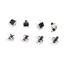 20 interrupteurs tactiles 6x6 mm, boîtier DIP de hauteur 4,3–10 mm