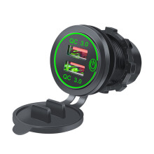 36W duální USB nabíječka do auta s vypínačem a LED diodou