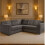 Furniture 786 Hannah Jumbo Cord Full Back 2c2 Corner Sofa Grey 1