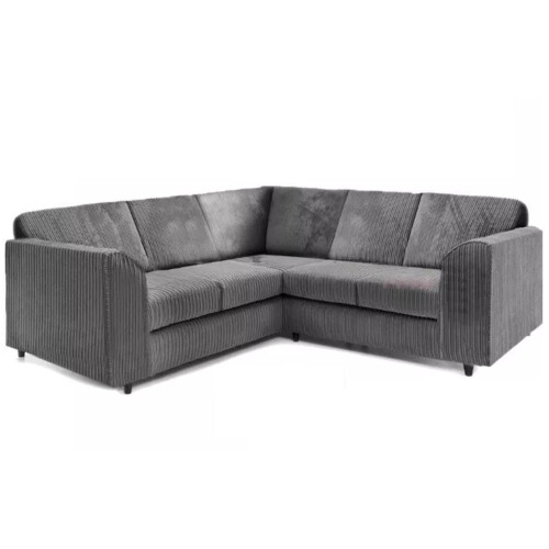 Furniture 786 Hannah Jumbo Cord Full Back 2c2 Corner Sofa Grey 1