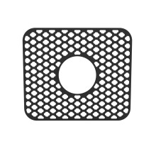 Tapete de silicone para pia com furos de drenagem, 34,3 x 29,5 cm