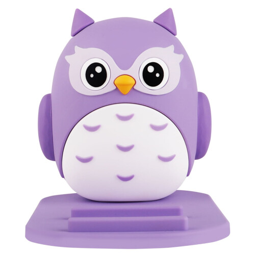 Owl Phone Stand – Adjustable Height & Angle, Foldable PVC