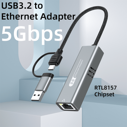 Προσαρμογέας Ethernet USB3.2 σε 5Gbps RTL8157 1