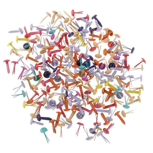 Πολύχρωμες καρφίτσες για Scrapbooking 200 τεμάχια 5,5x11 χιλ.