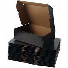 Boîtes d'expédition noires 6 x 4 x 3 pouces, paquet de 40