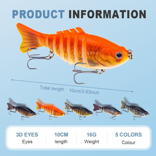 Leurre de pêche robotisé 3D nageur 1 pièce 1