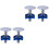 4Pcs Silver Sink Basin Covers Stainless Steel Kitchen Accessories Set 2