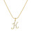 Collier initial plaqué or A-Z26Lettres 1