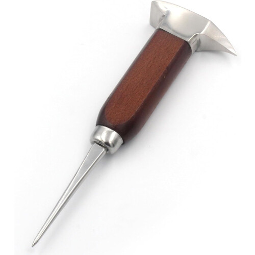 Eispickel aus Edelstahl mit Holzgriff (1 Stück)