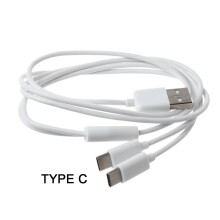 Câble de charge multiple USB vers double USB-C 2 en 1