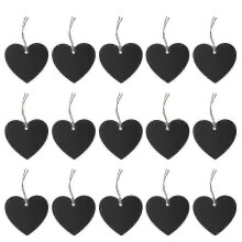 Double Sided Heart Shaped Chalkboard Sign for Leaving Message 60Pcs