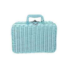 Mini Vintage Wicker Picnic Basket – Sky Blue