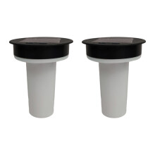 Set van 2 LED-tuinlampen op zonne-energie met vlameffect