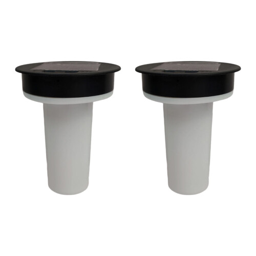 Paquete de 2 luces solares LED para jardín con efecto llama.