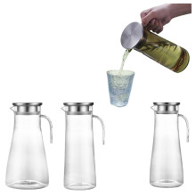 Pichet en verre borosilicate avec couvercle 1,8 L