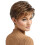 Pixie-Cut-Perücke, dunkelbraun mit blonden Strähnen, synthetisch 3