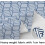 Blå geometrisk oval duk 135 x 180 cm 5