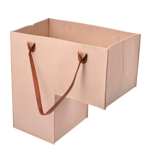 Hopfällbar trappkorg beige 1-pack