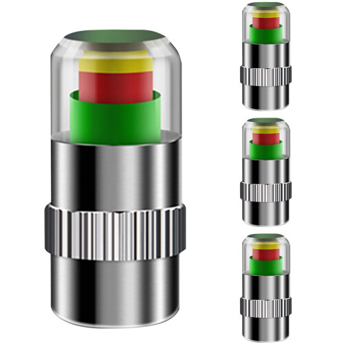 Car TPMS Valve Caps Stainless Steel 4PCS 2