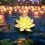 Ηλιακή λάμπα LED Lotus με αισθητήρα νερού που αλλάζει χρώμα 1