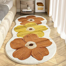 Tapis lavable antidérapant à motif floral 40 x 60 cm