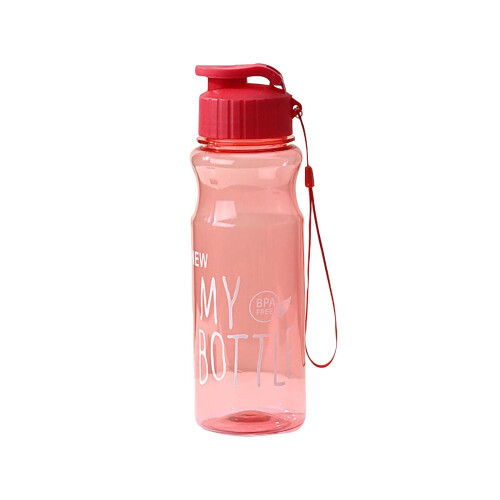 Lebensmittelechte Wasserflasche, transparenter PET-Klappdeckel, 1 Liter 1