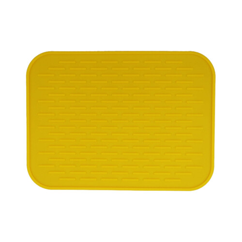 Tapete de mesa de silicone – resistente ao calor, antiderrapante e com sistema de drenagem.
