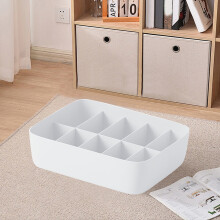 Tiroir de rangement en plastique blanc avec poignées – 1 pièce
