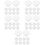 50Pcs Round Overflow Drain Caps White Plastic for Bathtub Use 6