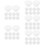 50Pcs Round Overflow Drain Caps White Plastic for Bathtub Use 9