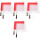 8Pièces Drapeaux Multicolores Referees Sport Exterior 8