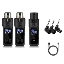 2.4G XLR Adapter System Wireless Mic Transmitter Receiver for Dynamic Microphone