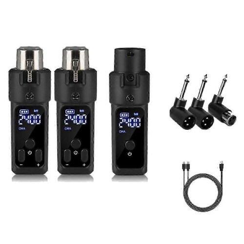2.4G XLR Adapter System Wireless Mic Transmitter Receiver for Dynamic Microphone