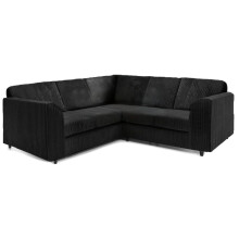 Hannah Jumbo Cord Full Back 2c2 Corner Sofa Black