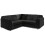 Furniture 786 Hannah Jumbo Cord Full Back 2c2 Corner Sofa Black 1