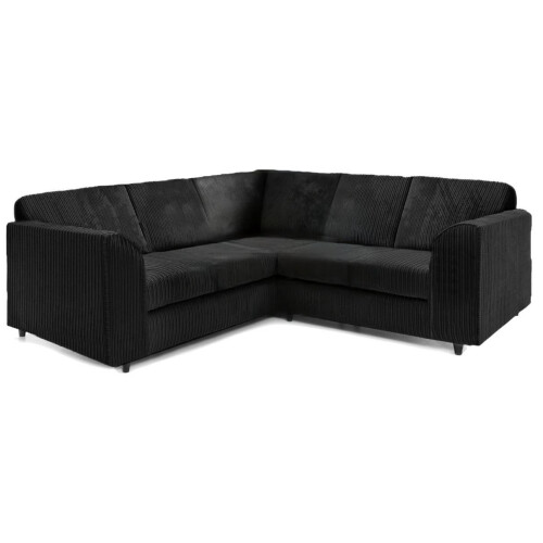 Furniture 786 Hannah Jumbo Cord Full Back 2c2 Corner Sofa Black